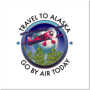 Travel to Alaska travel logo Posters and Art